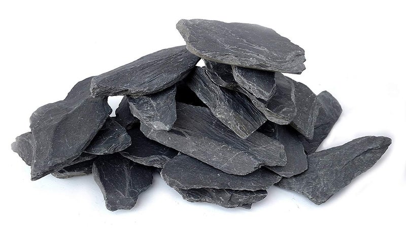 Small World Slate & Stone Natural Slate Stone 3 to 5 inch Rocks for Miniature and Fairy Garden, Aquascaping Aquariums, Reptile enclosures & Model Railroad. (5lbs) - Image 1